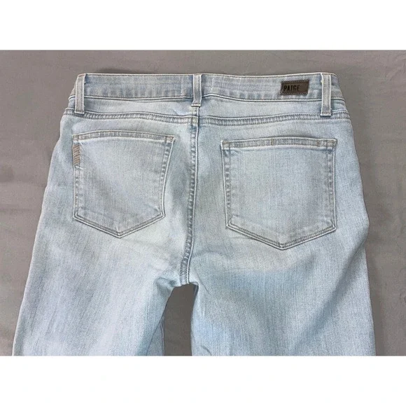 Paige Verdugo Ankle 5-Pocket Stretch Jeans w/ Embroidered Legs. Women's 30, GUC - Picture 5 of 5